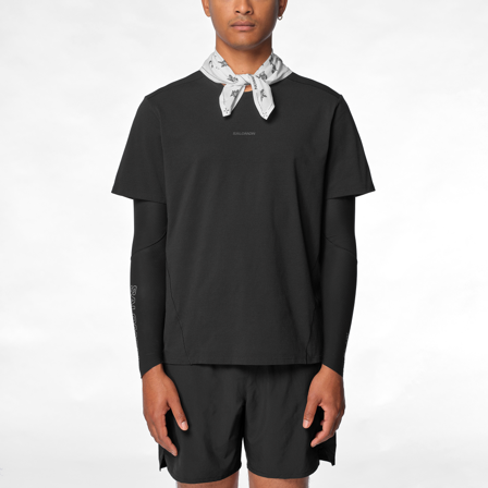 Salomon - Top strati di base Trackline Ss Tee M - Deep Black