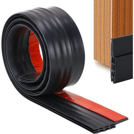 Ventilationsdørforsegling (sort) - Ventilationslister Gummiliste til dør Dørisoleringslister Akustiske dørlister Vejrlister Dørkarmsventilation