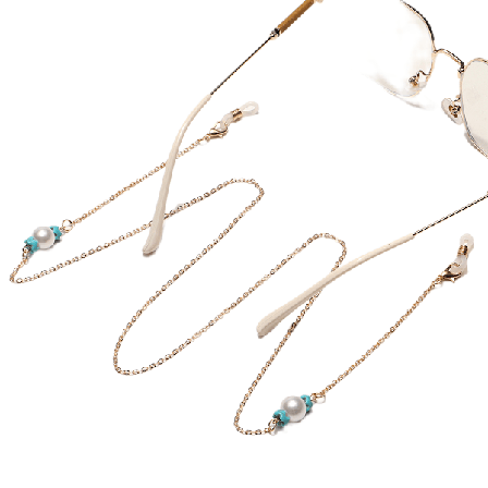 Turkis Perlebrilleholder, Brillekæde til kvinder,