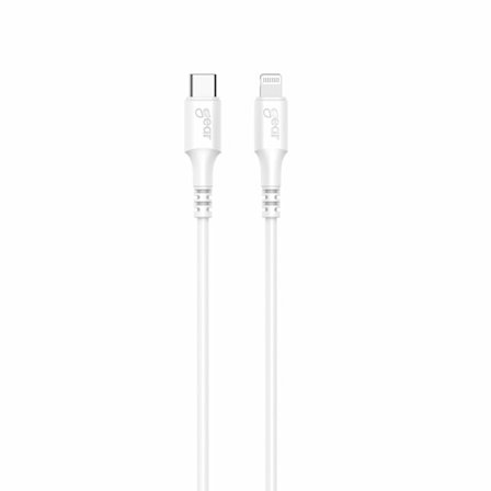 GEAR Laddkabel USB-C till Lightning 1m Vit MFI C94