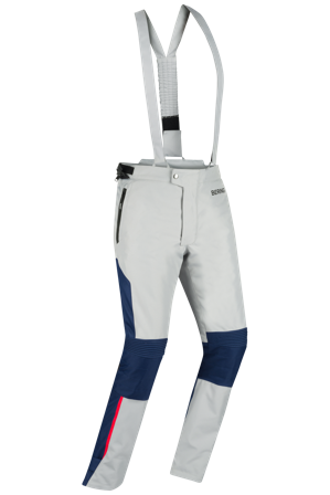 Motorbroek Bering Siberia Grijs/Blauw/Rood M