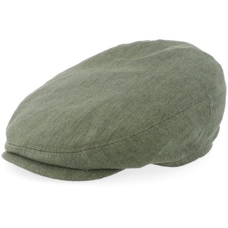 Stetson - Grön flatcap Keps - Driver Cap Linen Olive Flat Cap @ Hatstore