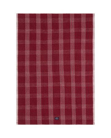 Lexington Ruudullinen pellava/puuvilla keittiöpyyhe, punainen/valkoinen