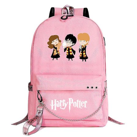 Harry Potter Ryggsäck för tonåringar - Unisex skolreseväska med tecknad design, stor kapacitet - Fashionabla studenters casual Mochilas hög kvalitet