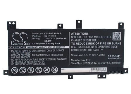 Batteri til notebook, bærbar computer til Asus X455LA, X455LA-WX078H, X455LA-WX063D og andre.