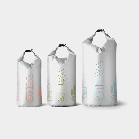 Conjunto de drybags / bolsas estanques Silva Terra, 70D, 12/24/36 litros, branco/laranja/verde/azul, 3-pack