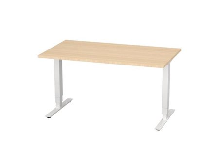 deNord Design Bord höj/sänk Pro 1400x800 björk/vit - Lyreco - Kontorsmöbler och inredning - Bord och hurtsar - Skrivbord - Höj/sänkbar