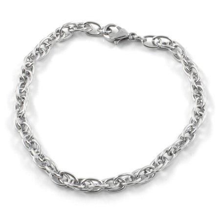 Bracelet argenté décontracté en acier inoxydable pour hommes - Bracelets en acier