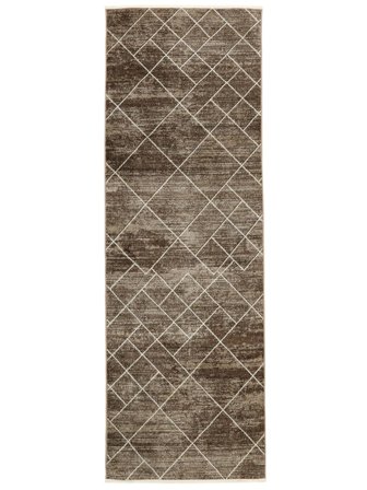 Lavable Riad Marron Tapis Corridor Petit