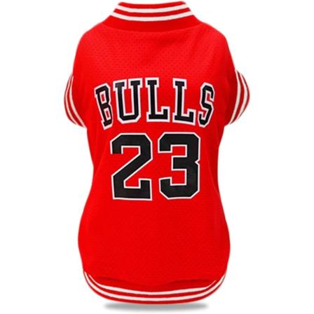 Hundeklær Basketball Mesh pustende T-skjorte,Kjæledyrklær Valp Sportsklær Vår/sommer mote Hundeskjorte Red X-Large