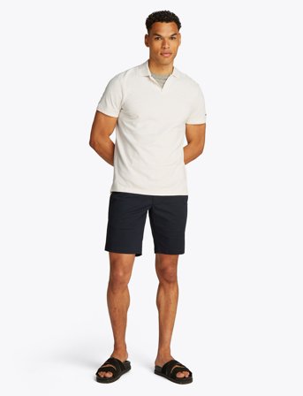 Tommy Hilfiger Cotton Linen Terry Reg Polo - White - S