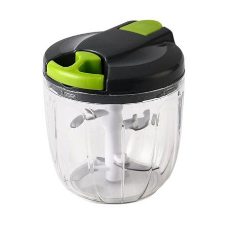 Manuaalinen vihannesleikkuri 900 ml, lihamylly 3 ruostumattomasta teräksestä valmistetulla sipulileikkurilla