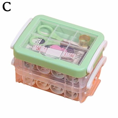 Syæske Værktøjskasse Nål Tråd Saks Organizer Medicinbeholder