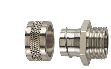 Hellermann Tyton 166-31008 Metalliliitin PCS-FM (M), kiinteä, IP54 Nimelliskoko Ø50 mm, M50, Asennustuotteet