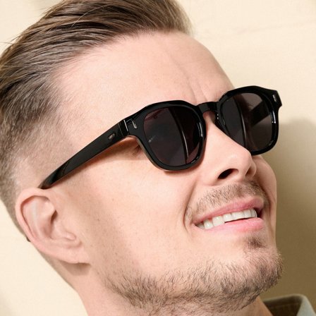 Óculos de Sol de Massa Geométricos Pretos para homens - Óculos de sol polarizados