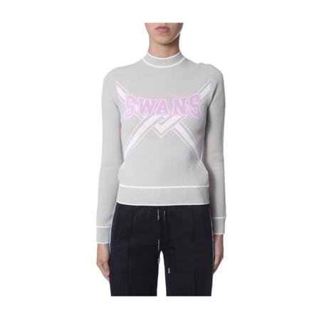 Off White Cropped Sweater Grå, Dame