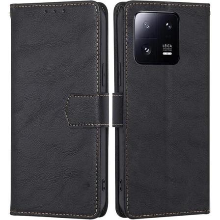 Etui til Xiaomi 13 Pro 360 graders beskyttelse Anti-shock lædereffekt anti-ridse - sort Svart