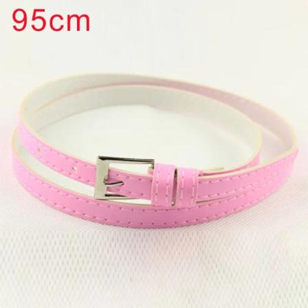 Kvinnlig D-formad läderbälte med metallspännnål Harajuku godisfärger Mager tunt smalt midjeband för kvinnor klänningsdekoration Type 6(.999) 100cm(.