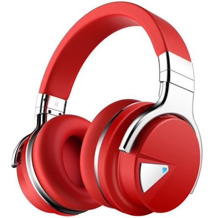 COWIN E7 Red Active Noise Cancelling Headphones Bluetooth -hörlurar med Mic On Ear Trådlösa hörlurar