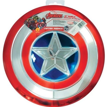 Kapteeni Amerikan kilpi metallinhohtoisesta muovista - MARVEL - 30 cm - Punainen