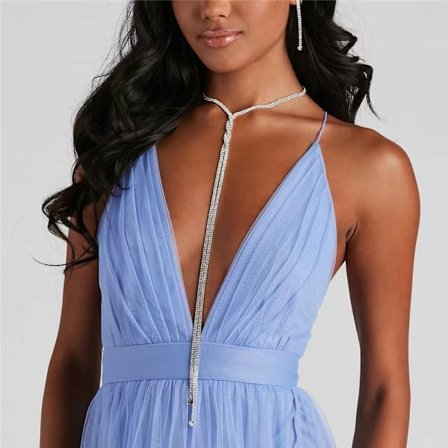 Full Rhinestone Chain Choker Diamond Statement Halsband GULD