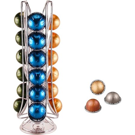 Kaffekapselholder kompatibel med Vertuo (24 x kapsler) - Holder til kaffekapsler - Roterende holder