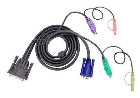 ATEN 6FT PREMIUM 5-IN-1 PS2 KVM & AUDIO CABLE F/MASTERVIEW PRO
