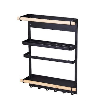 Magnetisk køkkenrulleholder til køleskabsdør - Rustfri krydderiglas - Multifunktionel opbevaring