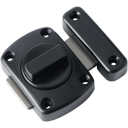 Dør Lås Tyverisikring Dørlås til dør, vindue, skab og have, Mat Sort Finish Zink