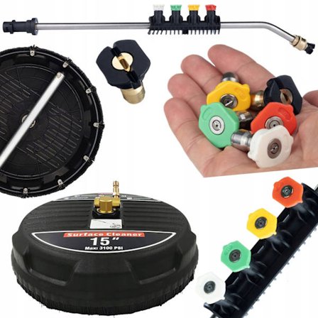 T-Racer 15 Vaskeborste for Hoytrykkspyler – Roterende Arm | 5 Dyser | Kompatibel med Karcher K5, K7