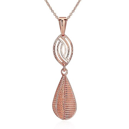 K Gold Zircon Halsband Water Drop Pendant Classic Wind Ladies Halsband Rose Gold