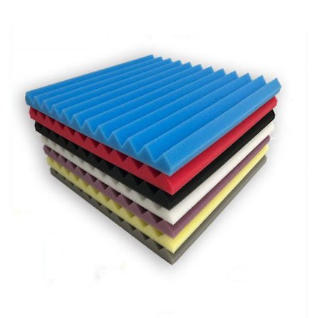 12 stk. Lydabsorberende Bomull Triangulære Spor Akustisk Lydisolering Isolasjon Skumplate Matte