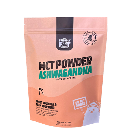 The Friendly Fat Company C8 MCT-pulver Ashwagandha 260 g