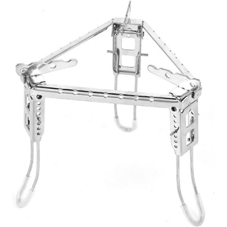 Camping Pot Stand Tripod Tools Accessory, Justerbar Grill Tripod Cooker för Vandring Camping Utomhusaktivitet