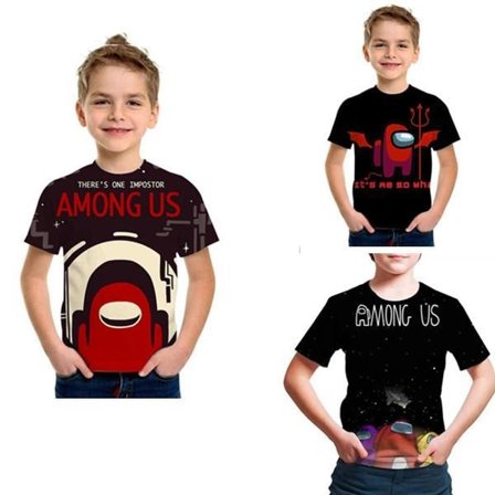 Among Us Barn T-Shirt Game Crewmate 3st Model