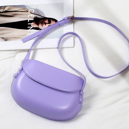 Kvinnor Crossbody Bag Flap Handväska LILA