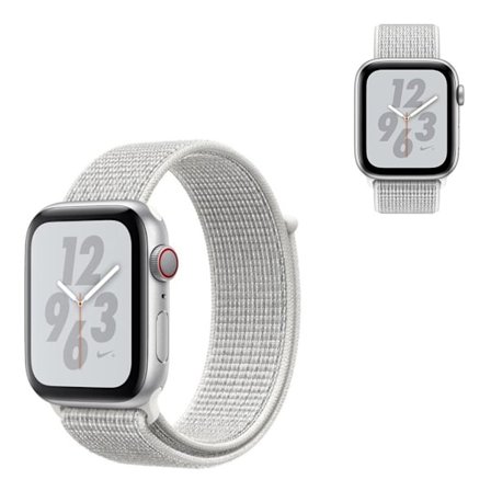 Apple Watch Series 5 40 mm ensfarget nylonarmbånd - Reflekterende Hvit