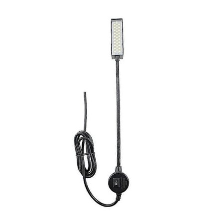 1 st Symaskin LED-lampa med Magnet Magnetisk Montering Energisparande med EU-kontakt (svart)