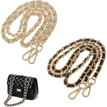 2 kpl Lompakko Ketju Metalliketju 120cm, Olkalaukku Ketju Laukku