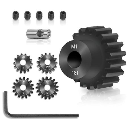 5 KPL 14T 15T 16T 17T 18T M1 Hammaspyörä Metallinen Sopii 5mm RC Moottorin Akseliin (FMY)