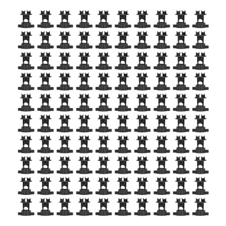 100 stk isolatorer ABS 55 mm lengde 48 mm bredde bolt type isolatorer for elektrisk gjerde landbrukshage svart