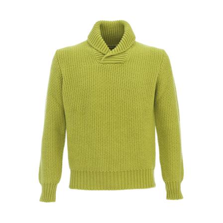 Kangra Round-neck Strik Grøn, Herre Strik, Størrelse: M