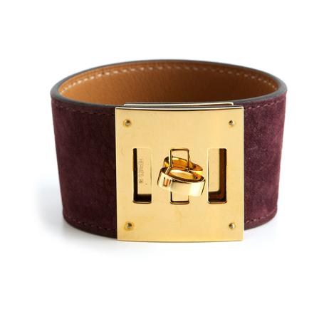 Hermès Vintage, Pre-owned Kelly Dog bracelet Bruin, Dames, Maat:ONE Size