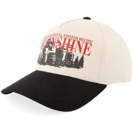 Slacker Supply - Beige adjustable Keps - Finnish Moonshine Blank Stone/Black A-frame Adjustable @ Hatstore