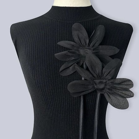 2 stk. kraveblomst blomsterbroche nåle SORT