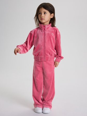 Vetoketjullinen collegepaita Polarn O. Pyret 128 lastenvaatteet pink
