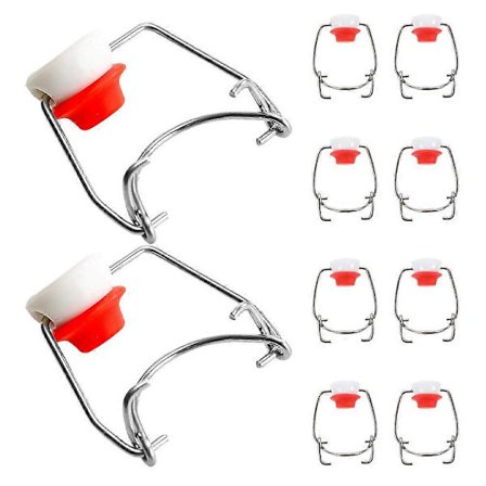 Lufttette Swing Top Flaskekorker Rustfritt Stål Og Silikon For Glassflasker Hjemmebryggere 10 stk