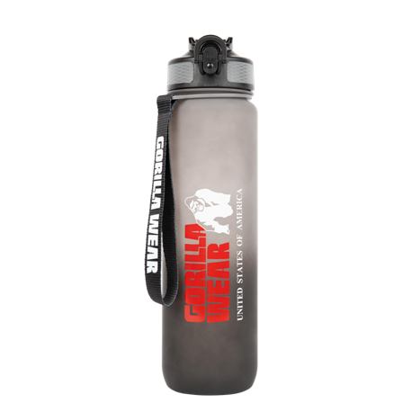 Gorilla Wear Gradient Vandflaske 1000 ml Sort/Grå
