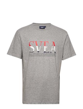 Svea Unisex Over D Logo Tee T-shirts Short-sleeved Harmaa Svea