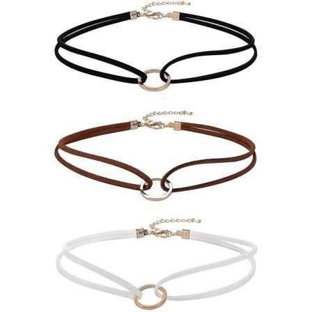 3-lags gotisk fløyelskjede, dobbeltlags punk-kjede dame